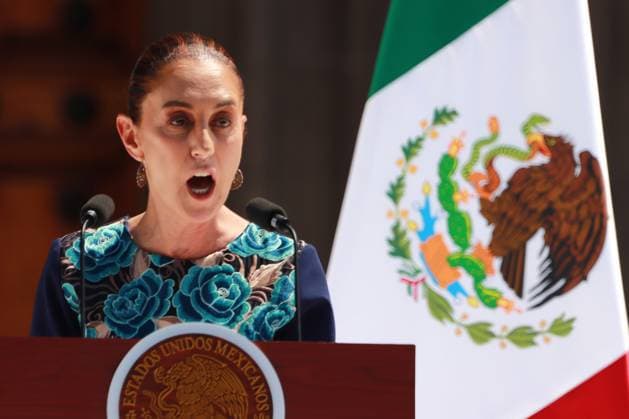 MexicoÃ¢â‚¬â ¢s President Claudia Sheinbaum Pardo speaking during the informative assembly about tariffs of U.S President Donald Trump and the sovereignty of the country at main square Zocalo. on March 9, 2025 in Mexico City, Mexico. Mexico City Mexico - ZUMAe321 20250309_zia_e321_028 Copyright: xCarlosxSantiagox