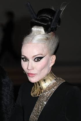 PFW Balenciaga Arrivals Daphne Guinness attending the Balenciaga Womenswear Fall Winter 2025-2026 show as part of Paris Fashion Week in Paris, France on March 09, 2025. Photo by Aurore Marechal ABACAPRESS.COM Paris France  Copyright: xMarechalxAurore ABACAx
