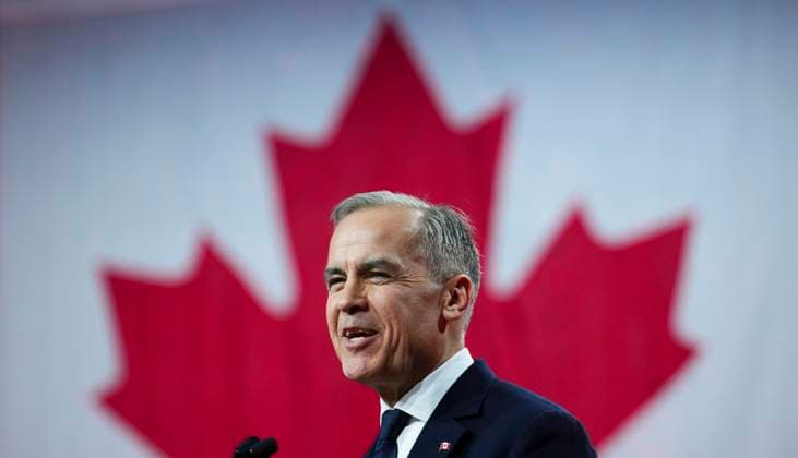 Kanada, Mark Carney wird neuer Premierminister, Archivbilder March 9, 2025, Ottawa, Ontario, Canada: Liberal Party of Canada Leader Mark Carney delivers his speech after being announced as the winner of the party leadership at the announcement event in Ottawa, Sunday, March 9, 2025. Ottawa Canada  - ZUMAc35_ 20250309_zaf_c35_224 Copyright: xSeanxKilpatrickx