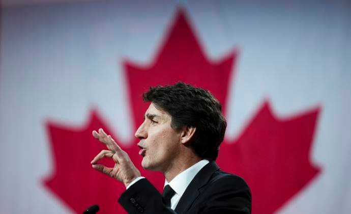 March 9, 2025, Ottawa, Ontario, Canada: Prime Minister Justin Trudeau delivers a speech at the Liberal leadership announcement event in Ottawa, Sunday, March 9, 2025. Ottawa Canada  - ZUMAc35_ 20250309_zaf_c35_229 Copyright: xSeanxKilpatrickx