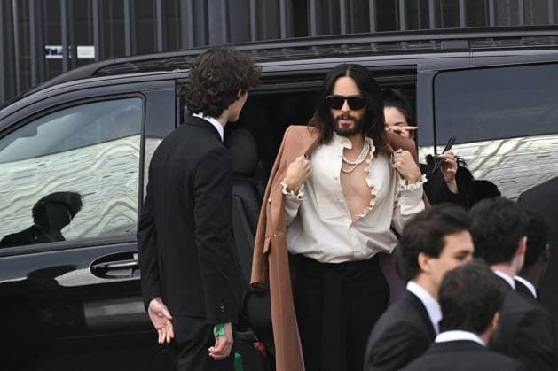 PFW Valentino Arrivals Jared Leto attending the Valentino Womenswear Fall Winter 2025-2026 show as part of Paris Fashion Week in Paris, France on March 09, 2025. Photo by Aurore Marechal ABACAPRESS.COM Paris France  Copyright: xMarechalxAurore ABACAx