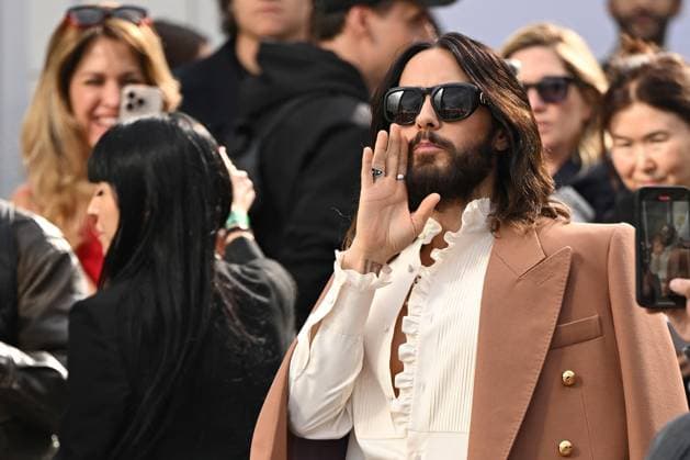 PFW Valentino Arrivals Jared Leto attending the Valentino Womenswear Fall Winter 2025-2026 show as part of Paris Fashion Week in Paris, France on March 09, 2025. Photo by Aurore Marechal ABACAPRESS.COM Paris France  Copyright: xMarechalxAurore ABACAx