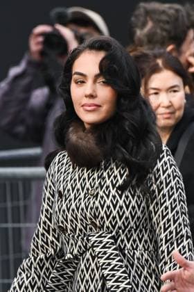 PFW Valentino Arrivals Georgina Rodriguez attending the Valentino Womenswear Fall Winter 2025-2026 show as part of Paris Fashion Week in Paris, France on March 09, 2025. Photo by Aurore Marechal ABACAPRESS.COM Paris France  Copyright: xMarechalxAurore ABACAx