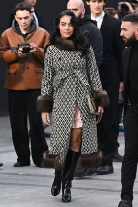 PFW Valentino Arrivals Georgina Rodriguez attending the Valentino Womenswear Fall Winter 2025-2026 show as part of Paris Fashion Week in Paris, France on March 09, 2025. Photo by Aurore Marechal ABACAPRESS.COM Paris France  Copyright: xMarechalxAurore ABACAx