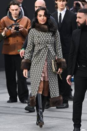 PFW Valentino Arrivals Georgina Rodriguez attending the Valentino Womenswear Fall Winter 2025-2026 show as part of Paris Fashion Week in Paris, France on March 09, 2025. Photo by Aurore Marechal ABACAPRESS.COM Paris France  Copyright: xMarechalxAurore ABACAx