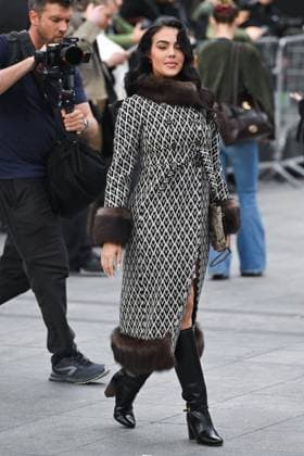 PFW Valentino Arrivals Georgina Rodriguez attending the Valentino Womenswear Fall Winter 2025-2026 show as part of Paris Fashion Week in Paris, France on March 09, 2025. Photo by Aurore Marechal ABACAPRESS.COM Paris France  Copyright: xMarechalxAurore ABACAx
