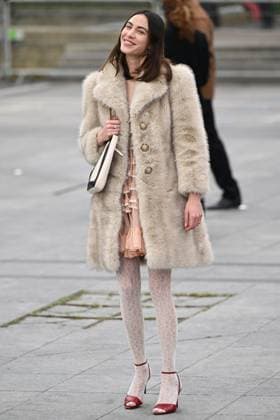 PFW Valentino Arrivals Alexa Chung attending the Valentino Womenswear Fall Winter 2025-2026 show as part of Paris Fashion Week in Paris, France on March 09, 2025. Photo by Aurore Marechal ABACAPRESS.COM Paris France  Copyright: xMarechalxAurore ABACAx