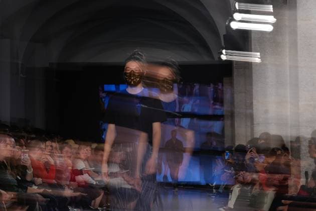 Lisbon Fashion Week in Lisboa, Portugal - 09 Mar 2025 A model walks the runway during Duartehajime fashion show at ModaLisboa Capital, Lisbon Fashion Week in Lisboa. Lisbon Portugal Copyright: xBrunoxdexCarvalhox xSOPAxImagesx brunodecarvalho_mlxcapital-4301