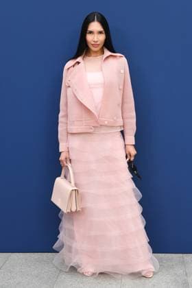 PFW Akris Front Row Zarina Yeva attending the Akris Womenswear Fall Winter 2025-2026 show as part of Paris Fashion Week in Paris, France on March 09, 2025. Photo by Aurore Marechal ABACAPRESS.COM Paris France  Copyright: xMarechalxAurore ABACAx
