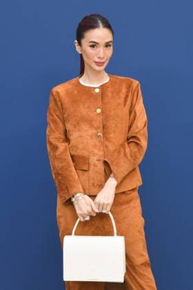 PFW Akris Front Row Heart Evangelista attending the Akris Womenswear Fall Winter 2025-2026 show as part of Paris Fashion Week in Paris, France on March 09, 2025. Photo by Aurore Marechal ABACAPRESS.COM Paris France  Copyright: xMarechalxAurore ABACAx