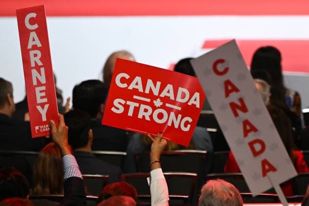 2025 Liberal Leadership Election Results Announcement In Ottawa OTTAWA, CANADA MARCH 9: Supporters of Mark Carney, the newly elected leader of the Liberal Party of Canada, react during his victory speech after the official announcement of the 2025 Liberal Leadership race results at Rogers Centre, in Ottawa, Ontario, Canada, on March 9, 2025. Ottawa Canada  Copyright: xArturxWidakx originalFilename: widak-2025libe250309_npAhS.jpg