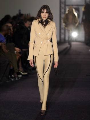 PFW - Ottolinger Runway A model walks the runway during the Ottolinger Womenswear Fall Winter 2025-2026 show as part of Paris Fashion Week at 13 rue de Santeuil on March 09, 2025 in Paris, France. Photo by Alain-gil Gonzalez ABACAPRESS.COM Paris France  Copyright: xGonzalezxAlain-Gil ABACAx
