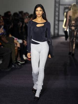 PFW - Ottolinger Runway A model walks the runway during the Ottolinger Womenswear Fall Winter 2025-2026 show as part of Paris Fashion Week at 13 rue de Santeuil on March 09, 2025 in Paris, France. Photo by Alain-gil Gonzalez ABACAPRESS.COM Paris France  Copyright: xGonzalezxAlain-Gil ABACAx