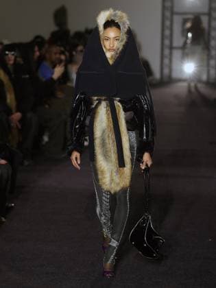 PFW - Ottolinger Runway A model walks the runway during the Ottolinger Womenswear Fall Winter 2025-2026 show as part of Paris Fashion Week at 13 rue de Santeuil on March 09, 2025 in Paris, France. Photo by Alain-gil Gonzalez ABACAPRESS.COM Paris France  Copyright: xGonzalezxAlain-Gil ABACAx