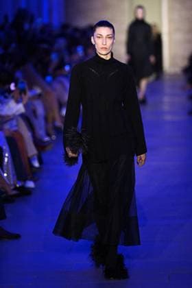 PFW Akris Runway A model walks the runway during the Akris Womenswear Fall Winter 2025-2026 show as part of Paris Fashion Week in Paris, France on March 09, 2025. Photo by Aurore Marechal ABACAPRESS.COM Paris France  Copyright: xMarechalxAurore ABACAx