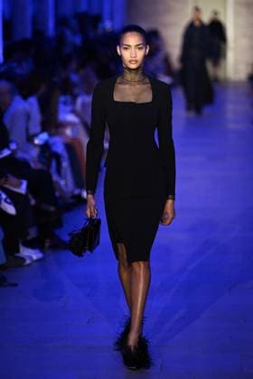 PFW Akris Runway A model walks the runway during the Akris Womenswear Fall Winter 2025-2026 show as part of Paris Fashion Week in Paris, France on March 09, 2025. Photo by Aurore Marechal ABACAPRESS.COM Paris France  Copyright: xMarechalxAurore ABACAx