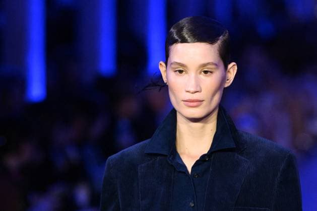 PFW Akris Runway A model walks the runway during the Akris Womenswear Fall Winter 2025-2026 show as part of Paris Fashion Week in Paris, France on March 09, 2025. Photo by Aurore Marechal ABACAPRESS.COM Paris France  Copyright: xMarechalxAurore ABACAx