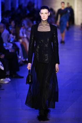 PFW Akris Runway A model walks the runway during the Akris Womenswear Fall Winter 2025-2026 show as part of Paris Fashion Week in Paris, France on March 09, 2025. Photo by Aurore Marechal ABACAPRESS.COM Paris France  Copyright: xMarechalxAurore ABACAx