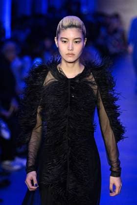 PFW Akris Runway A model walks the runway during the Akris Womenswear Fall Winter 2025-2026 show as part of Paris Fashion Week in Paris, France on March 09, 2025. Photo by Aurore Marechal ABACAPRESS.COM Paris France  Copyright: xMarechalxAurore ABACAx