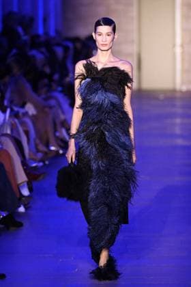 PFW Akris Runway A model walks the runway during the Akris Womenswear Fall Winter 2025-2026 show as part of Paris Fashion Week in Paris, France on March 09, 2025. Photo by Aurore Marechal ABACAPRESS.COM Paris France  Copyright: xMarechalxAurore ABACAx