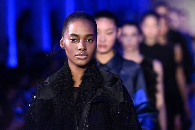PFW Akris Runway Models walk the runway during the Akris Womenswear Fall Winter 2025-2026 show as part of Paris Fashion Week in Paris, France on March 09, 2025. Photo by Aurore Marechal ABACAPRESS.COM Paris France  Copyright: xMarechalxAurore ABACAx