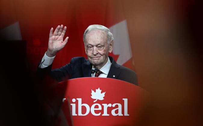 2025 Liberal Leadership Election Results Announcement In Ottawa OTTAWA, CANADA MARCH 9: Former Prime Minister Jean Chretien (age 91 years) addresses the audience during the 2025 Liberal Leadership results announcement event at Rogers Centre, in Ottawa, Ontario, Canada, on March 9, 2025. Ottawa Canada  Copyright: xArturxWidakx originalFilename: widak-2025libe250309_npOlQ.jpg