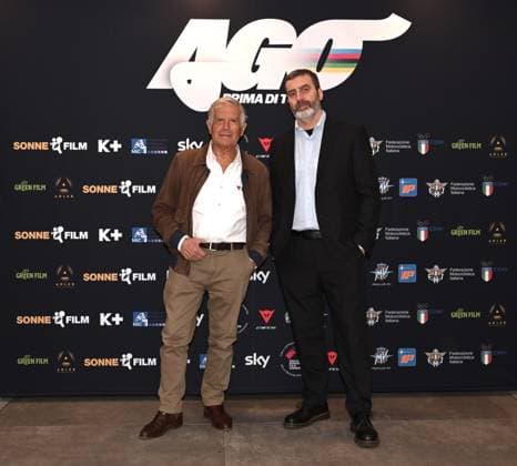 Bilder des Jahres 2025, Entertainment 03 März Entertainment Themen der Woche KW10 Entertainment Bilder des Tages Milan, Italy Ago film presentation, retraces the life and great career of Giacomo Agostini In the photo:Giacomo Agostini, Giangiacomo De Stefano director  Copyright: xNickxZonnax xipa-agency.netx xNickxZonnax IPA_Agency_IPA55155009