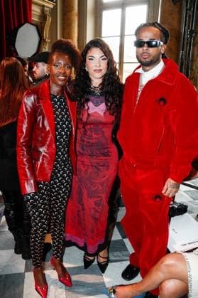 Front row of the Marine Serre Mode Collection Prêt à Porter Automne Hiver 2025 2026 show as part of Paris Fashion Week PFW at La Monnaie de Paris Singer Kalash Kalash, his wife Clara Kata and Rokhaya Diallo on the front row of the Marine Serre Mode Collection Prêt à Porter Automne Hiver 2025 2026 show as part of Paris Fashion Week PFW at La Monnaie de Paris, France, March 10, 2025 Christophe Clovis Bestimage Celebs attends the Marine Serre Womenswear Fall Winter 2025 2026 show as part of Paris Fashion Week at La Monnaie de Paris, on March 10, 2025, in Paris, France Paris France  Copyright: xChristophexClovisx xBestimagexChristophexClovisx xBestimagex