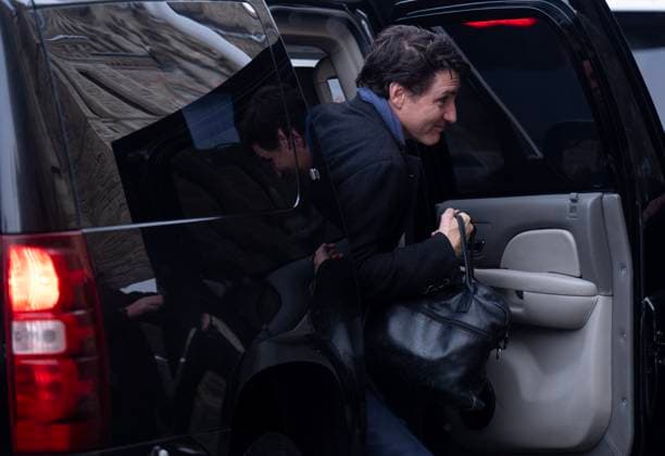 March 10, 2025, Ottawa, On, Canada: Prime Minister Justin Trudeau arrives on Parliament Hill, Monday, March 10, 2025 in Ottawa. Ottawa Canada  - ZUMAc35_ 20250310_zaf_c35_007 Copyright: xAdrianxWyldx