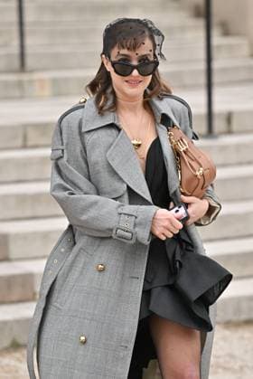 PFW Zimmerman Outside Arrivals Guest arriving at Zimmerman show during Paris Fashion Week in Paris, France on March 10, 2025. Photo by Julien Reynaud APS-Medias ABACAPRESS.COM Paris France  Copyright: xReynaudxJulien APS-Medias ABACAx