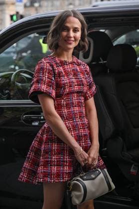 PFW Louis Vuitton Hotel Exits Alicia Vikander is seen exiting hotel before Louis Vuitton show during Paris Fashion Week in Paris, France on March 10, 2025. Photo by Julien Reynaud APS-Medias ABACAPRESS.COM Paris France  Copyright: xReynaudxJulien APS-Medias ABACAx