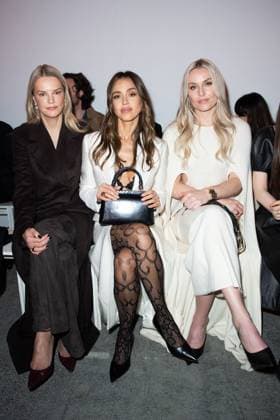 PFW Gabriela Hearst Front Row Kelly Sawyer Patricof, Jessica Alba and Lindsey Vonn attending the Gabriela Hearst Womenswear Fall Winter 2025-2026 show as part of Paris Fashion Week in Paris, France on March 10, 2025. Photo by Aurore Marechal ABACAPRESS.COM Paris France  Copyright: xMarechalxAurore ABACAx