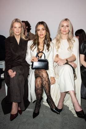 PFW Gabriela Hearst Front Row Kelly Sawyer Patricof, Jessica Alba and Lindsey Vonn attending the Gabriela Hearst Womenswear Fall Winter 2025-2026 show as part of Paris Fashion Week in Paris, France on March 10, 2025. Photo by Aurore Marechal ABACAPRESS.COM Paris France  Copyright: xMarechalxAurore ABACAx