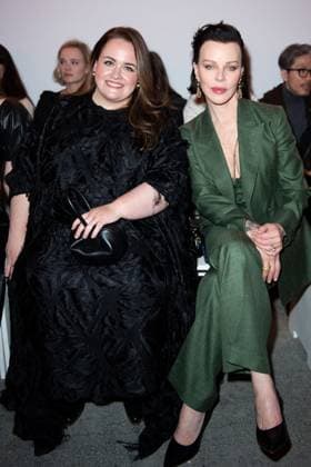 PFW Gabriela Hearst Front Row Jessica Gunning and Debi Mazar attending the Gabriela Hearst Womenswear Fall Winter 2025-2026 show as part of Paris Fashion Week in Paris, France on March 10, 2025. Photo by Aurore Marechal ABACAPRESS.COM Paris France  Copyright: xMarechalxAurore ABACAx