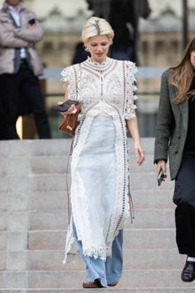 PFW - Zimmermann PAP - Arrivals NB Pixie Geldof attends Zimmermann Womenswear Fall Winter 2025-2026 show as part of Paris Fashion Week on March 10, 2025 in Paris, France. Photo by Nasser Berzane ABACAPRESS.COM Paris France  Copyright: xBerzanexNasser ABACAx