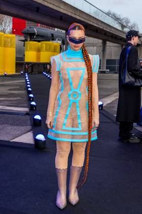 PFW - Pierre Cardin - Frontrow NB Manon Kutner attends Pierre Cardin Womenswear Fall Winter 2025-2026 show as part of Paris Fashion Week on March 10, 2025 in Paris, France. Photo by Nasser Berzane ABACAPRESS.COM Paris France  Copyright: xBerzanexNasser ABACAx