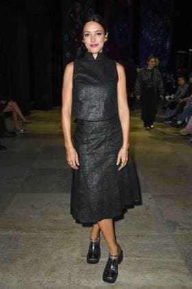 PFW Shiatzy Chen Front Row Vanessa Guide attending the Shiatzy Chen Womenswear Fall Winter 2025-2026 show as part of Paris Fashion Week in Paris, France on March 10, 2025. Photo by Aurore Marechal ABACAPRESS.COM Paris France  Copyright: xMarechalxAurore ABACAx