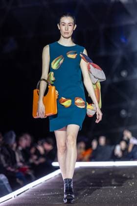 PFW - Pierre Cardin Runway A model walks the runway during Pierre Cardin Womenswear Fall Winter 2025-2026 show as part of Paris Fashion Week on March 10, 2025 in Paris, France. Photo by Nasser Berzane ABACAPRESS.COM Paris France  Copyright: xBerzanexNasser ABACAx