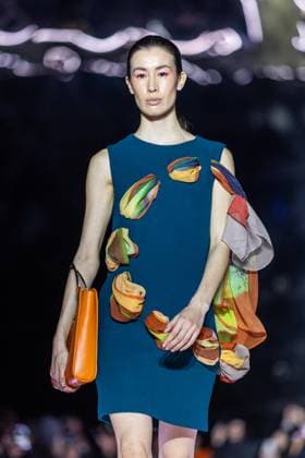 PFW - Pierre Cardin Runway A model walks the runway during Pierre Cardin Womenswear Fall Winter 2025-2026 show as part of Paris Fashion Week on March 10, 2025 in Paris, France. Photo by Nasser Berzane ABACAPRESS.COM Paris France  Copyright: xBerzanexNasser ABACAx