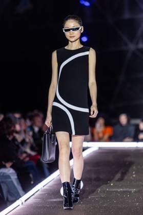 PFW - Pierre Cardin Runway A model walks the runway during Pierre Cardin Womenswear Fall Winter 2025-2026 show as part of Paris Fashion Week on March 10, 2025 in Paris, France. Photo by Nasser Berzane ABACAPRESS.COM Paris France  Copyright: xBerzanexNasser ABACAx