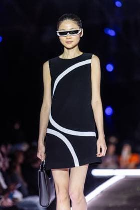 PFW - Pierre Cardin Runway A model walks the runway during Pierre Cardin Womenswear Fall Winter 2025-2026 show as part of Paris Fashion Week on March 10, 2025 in Paris, France. Photo by Nasser Berzane ABACAPRESS.COM Paris France  Copyright: xBerzanexNasser ABACAx