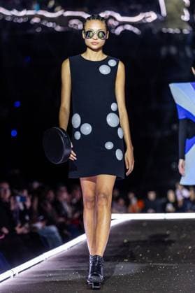 PFW - Pierre Cardin Runway A model walks the runway during Pierre Cardin Womenswear Fall Winter 2025-2026 show as part of Paris Fashion Week on March 10, 2025 in Paris, France. Photo by Nasser Berzane ABACAPRESS.COM Paris France  Copyright: xBerzanexNasser ABACAx