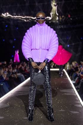 PFW - Pierre Cardin Runway A model walks the runway during Pierre Cardin Womenswear Fall Winter 2025-2026 show as part of Paris Fashion Week on March 10, 2025 in Paris, France. Photo by Nasser Berzane ABACAPRESS.COM Paris France  Copyright: xBerzanexNasser ABACAx