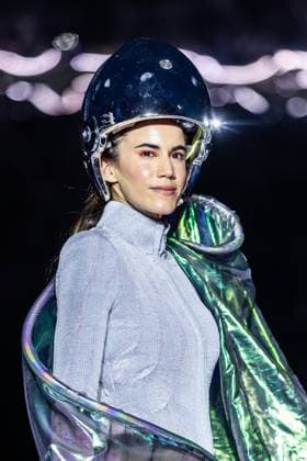 PFW - Pierre Cardin Runway A model walks the runway during Pierre Cardin Womenswear Fall Winter 2025-2026 show as part of Paris Fashion Week on March 10, 2025 in Paris, France. Photo by Nasser Berzane ABACAPRESS.COM Paris France  Copyright: xBerzanexNasser ABACAx