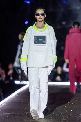 PFW - Pierre Cardin Runway A model walks the runway during Pierre Cardin Womenswear Fall Winter 2025-2026 show as part of Paris Fashion Week on March 10, 2025 in Paris, France. Photo by Nasser Berzane ABACAPRESS.COM Paris France  Copyright: xBerzanexNasser ABACAx