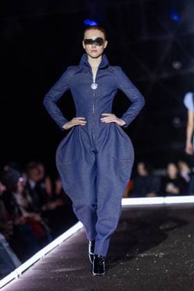 PFW - Pierre Cardin Runway A model walks the runway during Pierre Cardin Womenswear Fall Winter 2025-2026 show as part of Paris Fashion Week on March 10, 2025 in Paris, France. Photo by Nasser Berzane ABACAPRESS.COM Paris France  Copyright: xBerzanexNasser ABACAx