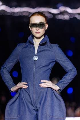 PFW - Pierre Cardin Runway A model walks the runway during Pierre Cardin Womenswear Fall Winter 2025-2026 show as part of Paris Fashion Week on March 10, 2025 in Paris, France. Photo by Nasser Berzane ABACAPRESS.COM Paris France  Copyright: xBerzanexNasser ABACAx