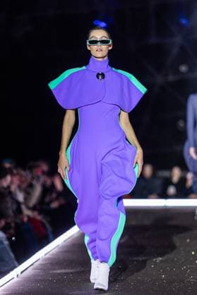 PFW - Pierre Cardin Runway A model walks the runway during Pierre Cardin Womenswear Fall Winter 2025-2026 show as part of Paris Fashion Week on March 10, 2025 in Paris, France. Photo by Nasser Berzane ABACAPRESS.COM Paris France  Copyright: xBerzanexNasser ABACAx