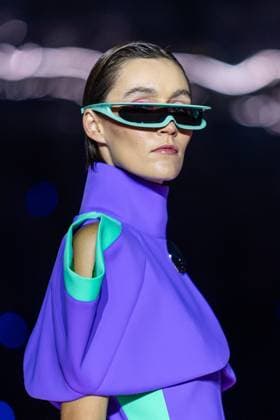 PFW - Pierre Cardin Runway A model walks the runway during Pierre Cardin Womenswear Fall Winter 2025-2026 show as part of Paris Fashion Week on March 10, 2025 in Paris, France. Photo by Nasser Berzane ABACAPRESS.COM Paris France  Copyright: xBerzanexNasser ABACAx