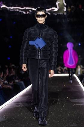PFW - Pierre Cardin Runway A model walks the runway during Pierre Cardin Womenswear Fall Winter 2025-2026 show as part of Paris Fashion Week on March 10, 2025 in Paris, France. Photo by Nasser Berzane ABACAPRESS.COM Paris France  Copyright: xBerzanexNasser ABACAx